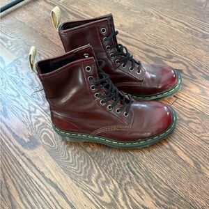 Classic Doc Martens Burgundy Vegan Leather Boots